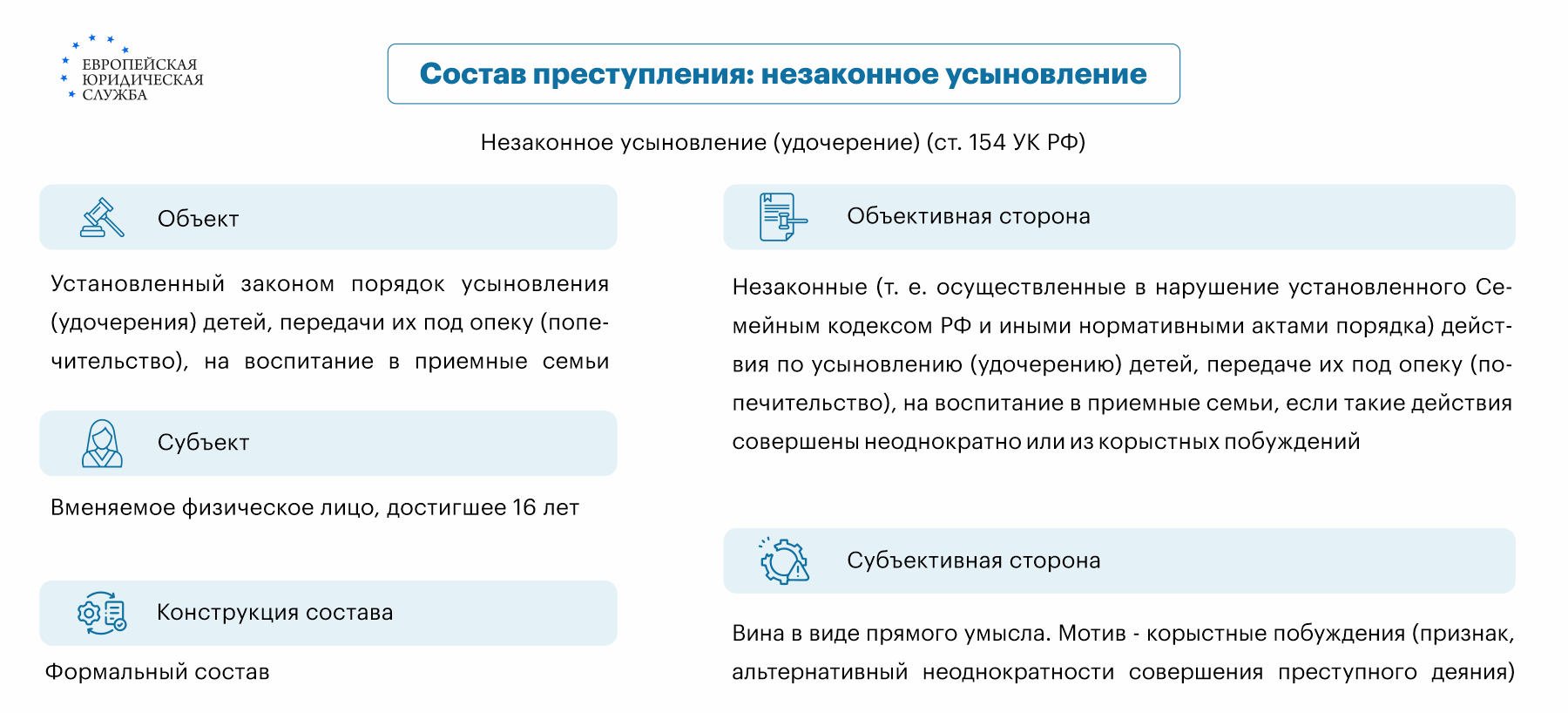 Что будет за незаконное усыновление. Наказание по статье 154 УК РФ