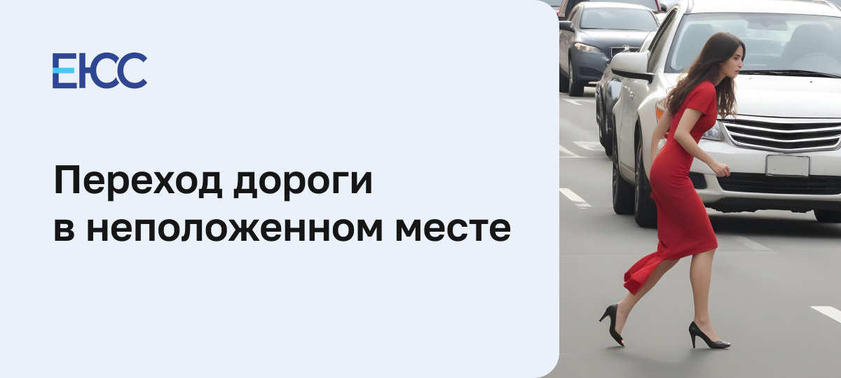 Переход дороги в неположенном месте