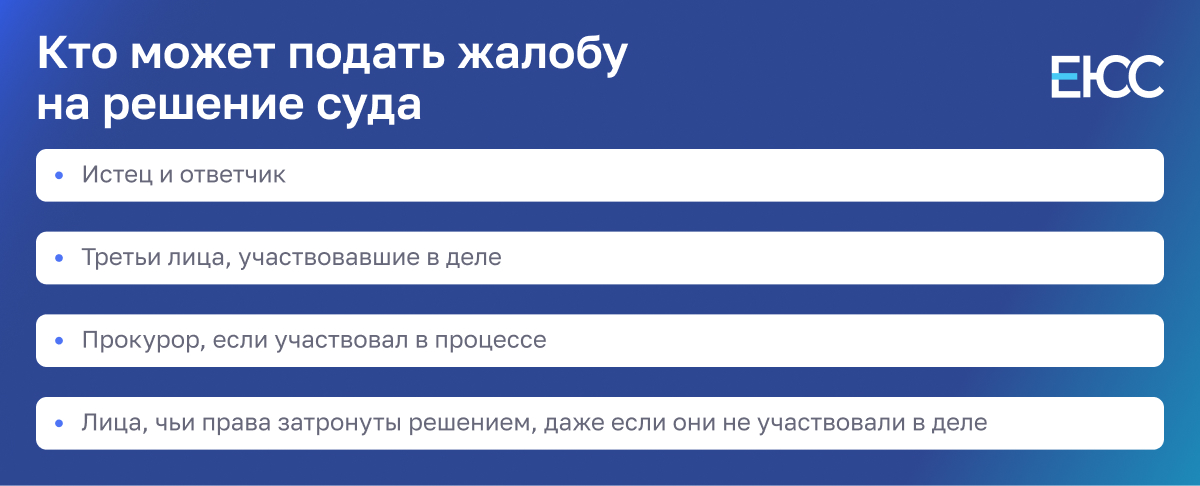 Кто вправе подать жалобу