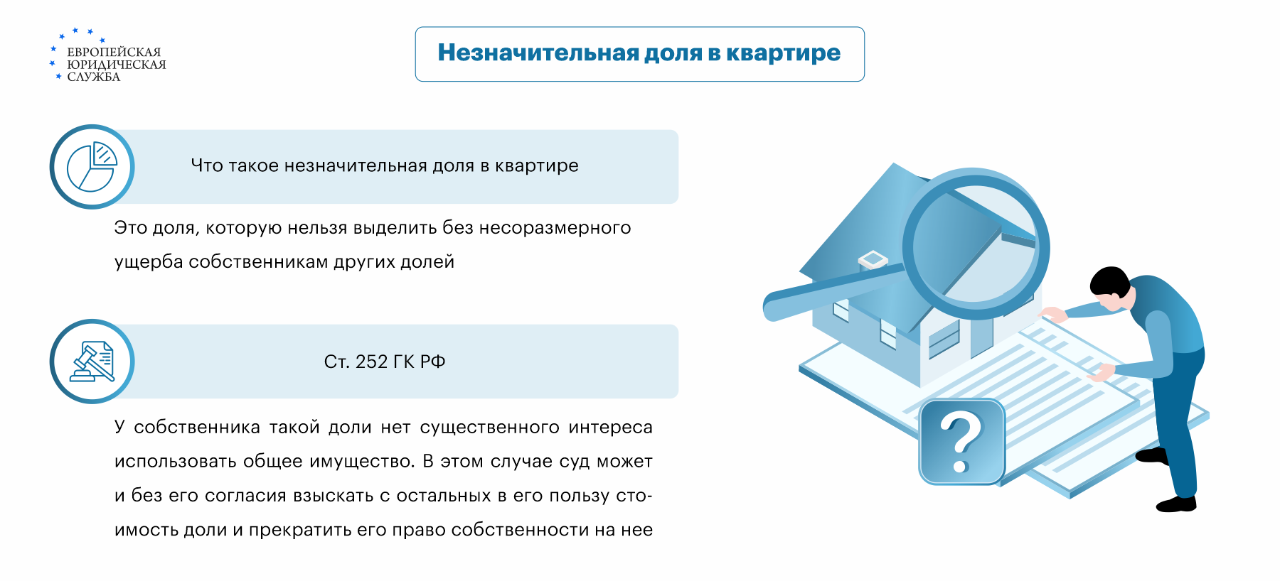 Что такое незначительная доля в квартире и сколько по площади она составляет