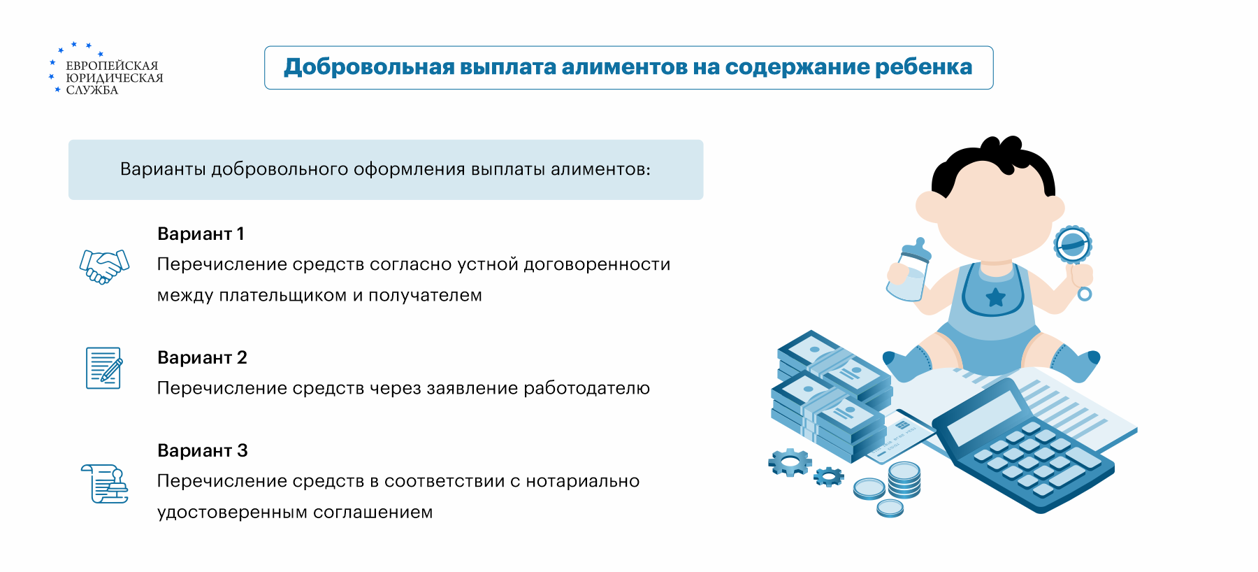 Добровольные алименты на ребенка – размер и процедура оплаты