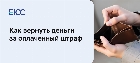 Как вернуть деньги за оплаченный штраф