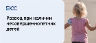 Развод при несовершеннолетних детях
