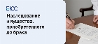 Наследование имущества, приобретенного до брака