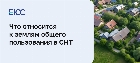 Земли общего пользования в СНТ