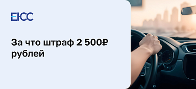 За что может быть штраф 2500 рублей