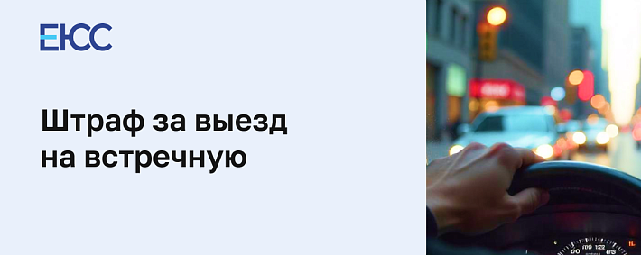 Штраф за выезд на встречную