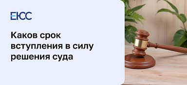 Срок вступления в силу решения суда