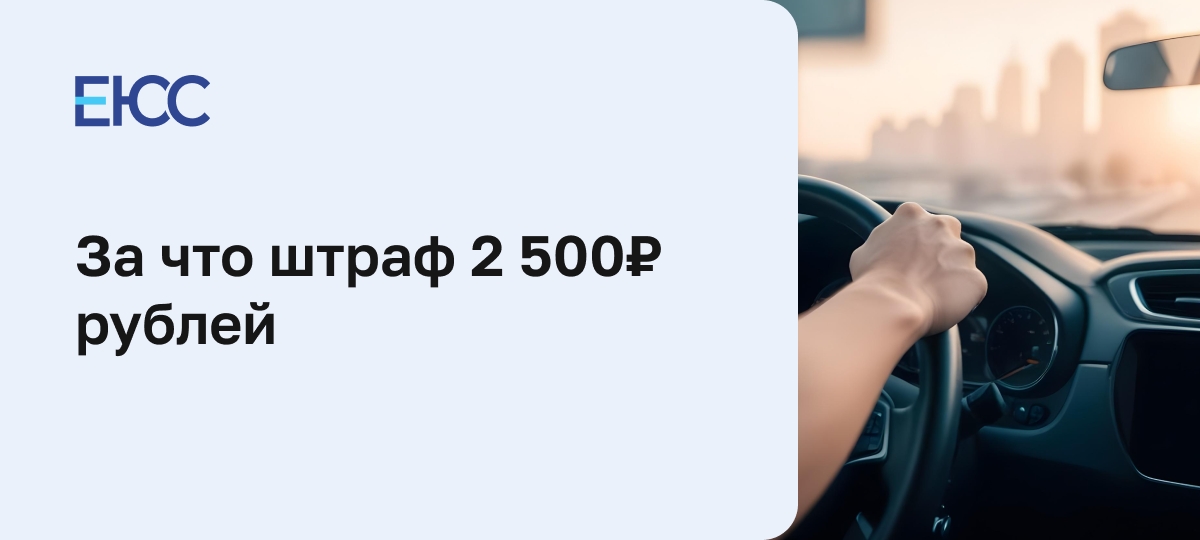 За что может быть штраф 2500 рублей