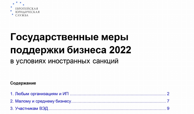 Скачать Полный перечень государственных мер поддержки бизнеса 2022